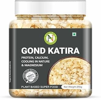 NatureVit Pure Gond Katira 1Kg (Edible Almond Gum) | High Cooling Properties | Natural Tragacanth Gum Superfood | Calcium · Magnesium · Protein