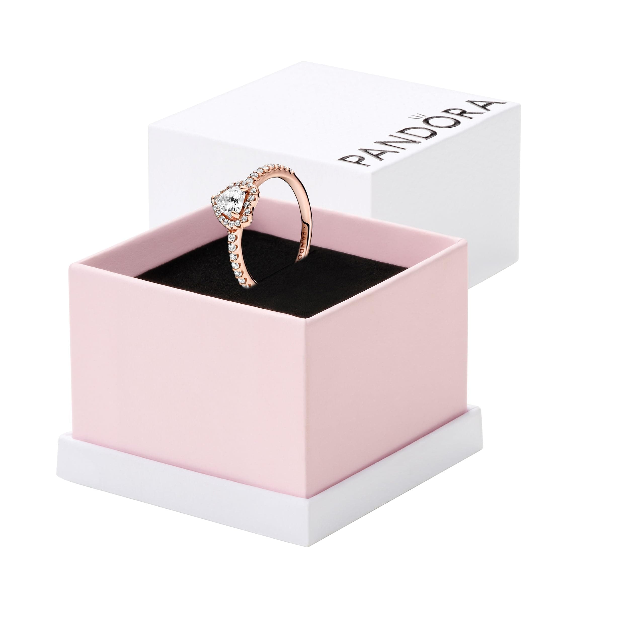 PANDORA-Elevated Heart Ring-With Gift Box