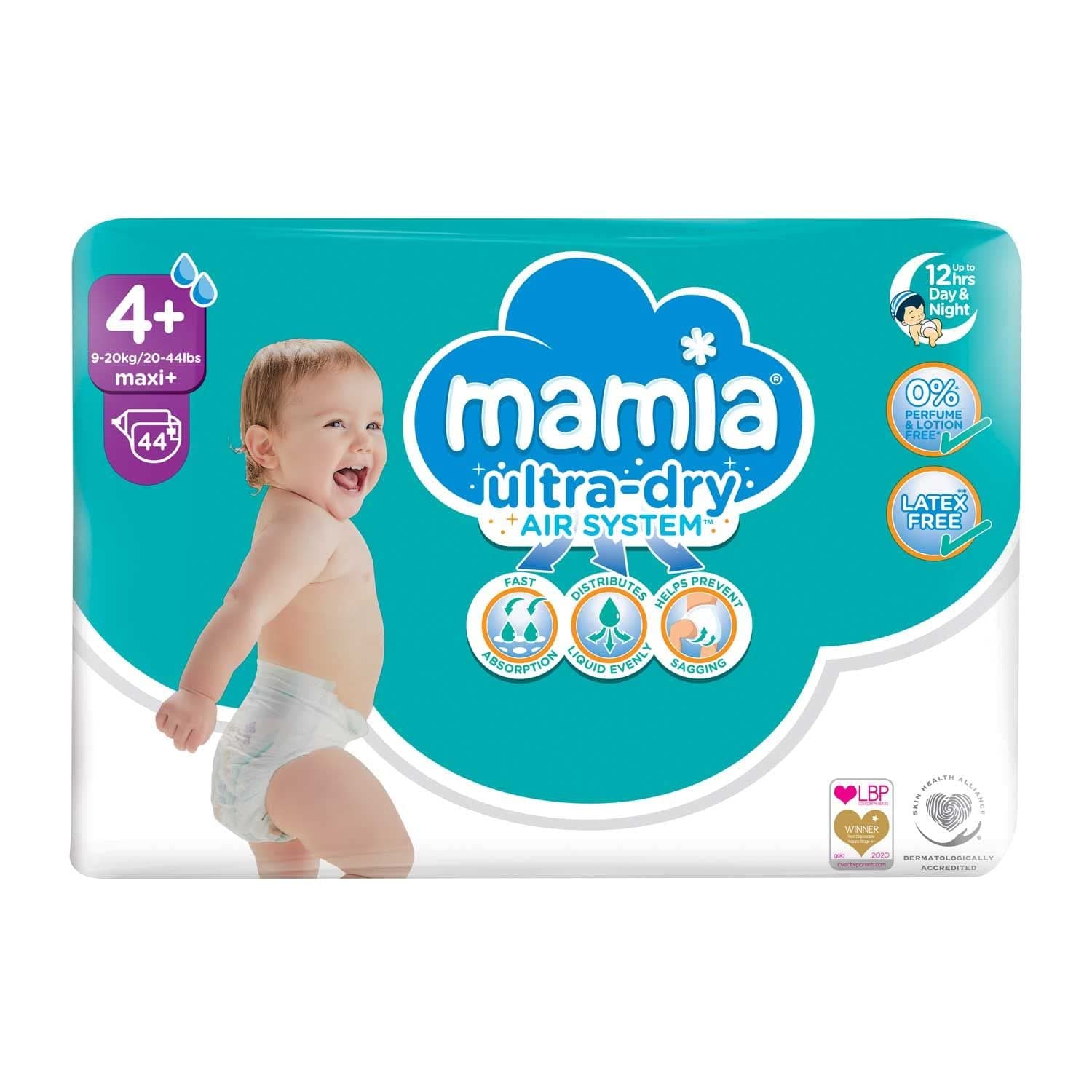 Mamia Ultra Dry Size 4+ 44 Nappies