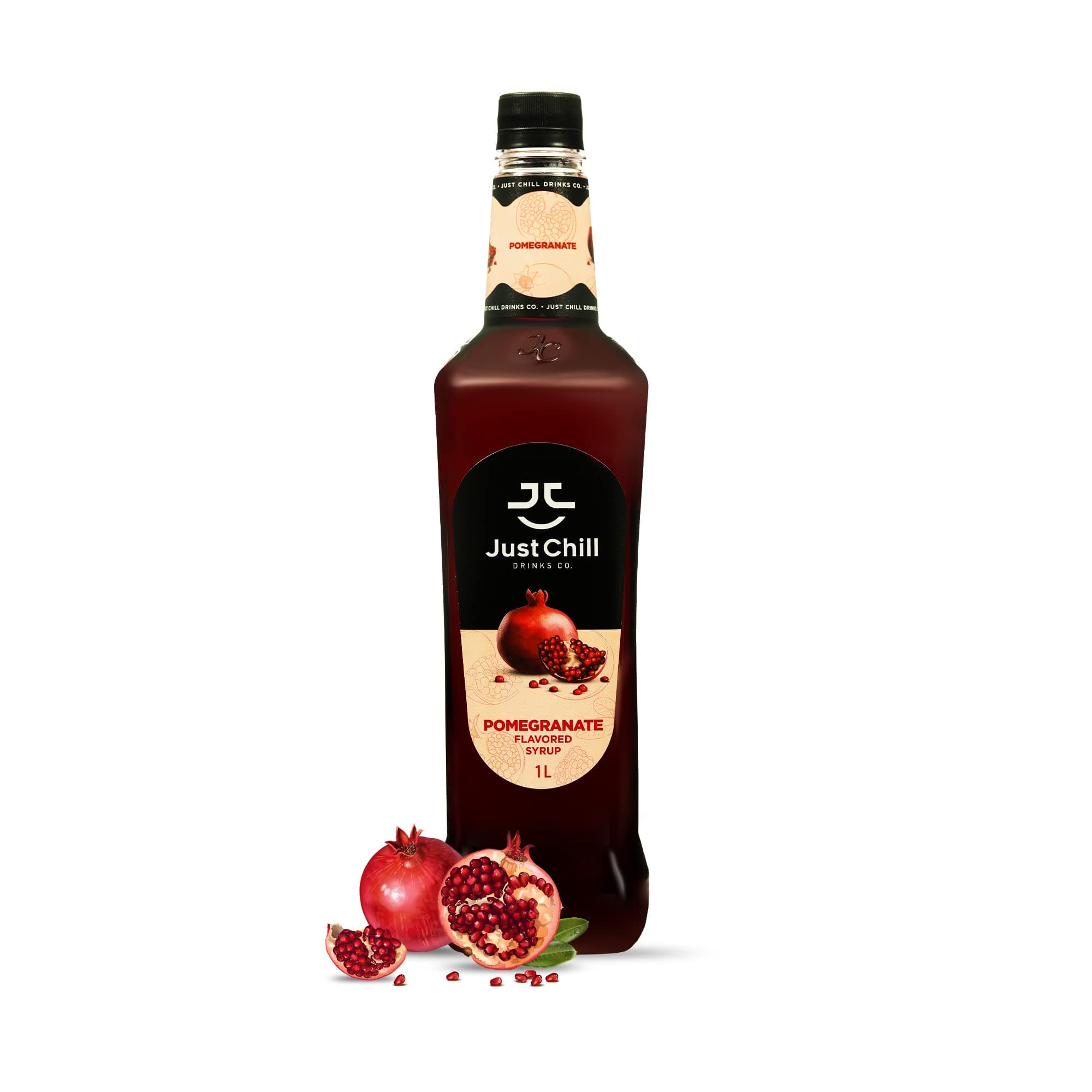 Drinks Co. Pomegranate Fruit Syrup, 1 Litre - Real Fruit Juice Concentrate - Non-GMO, Vegan, Gluten Free