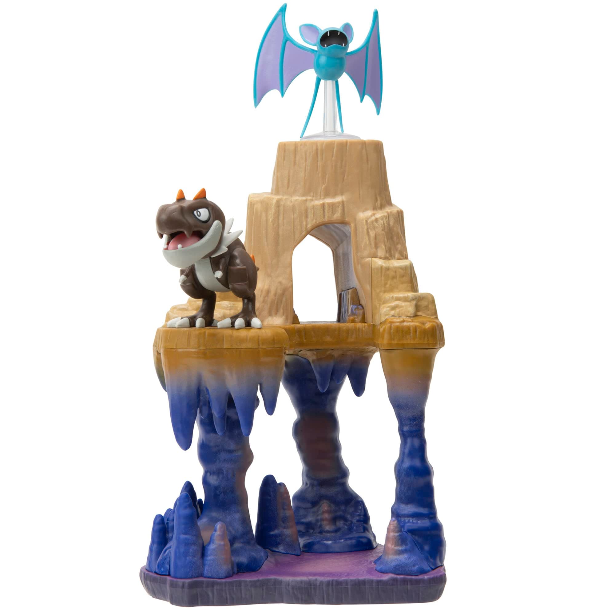 Pokemon Select Mountain Cave Environment - Multi-Level Display Set with 2-Inch Tyrunt and Zubat Battle Figures