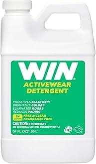 WIN Activewear Detergent - Free and Clear - 64oz Bottle - Sports Detergent for Sweaty Workout Clothes and Team Uniforms