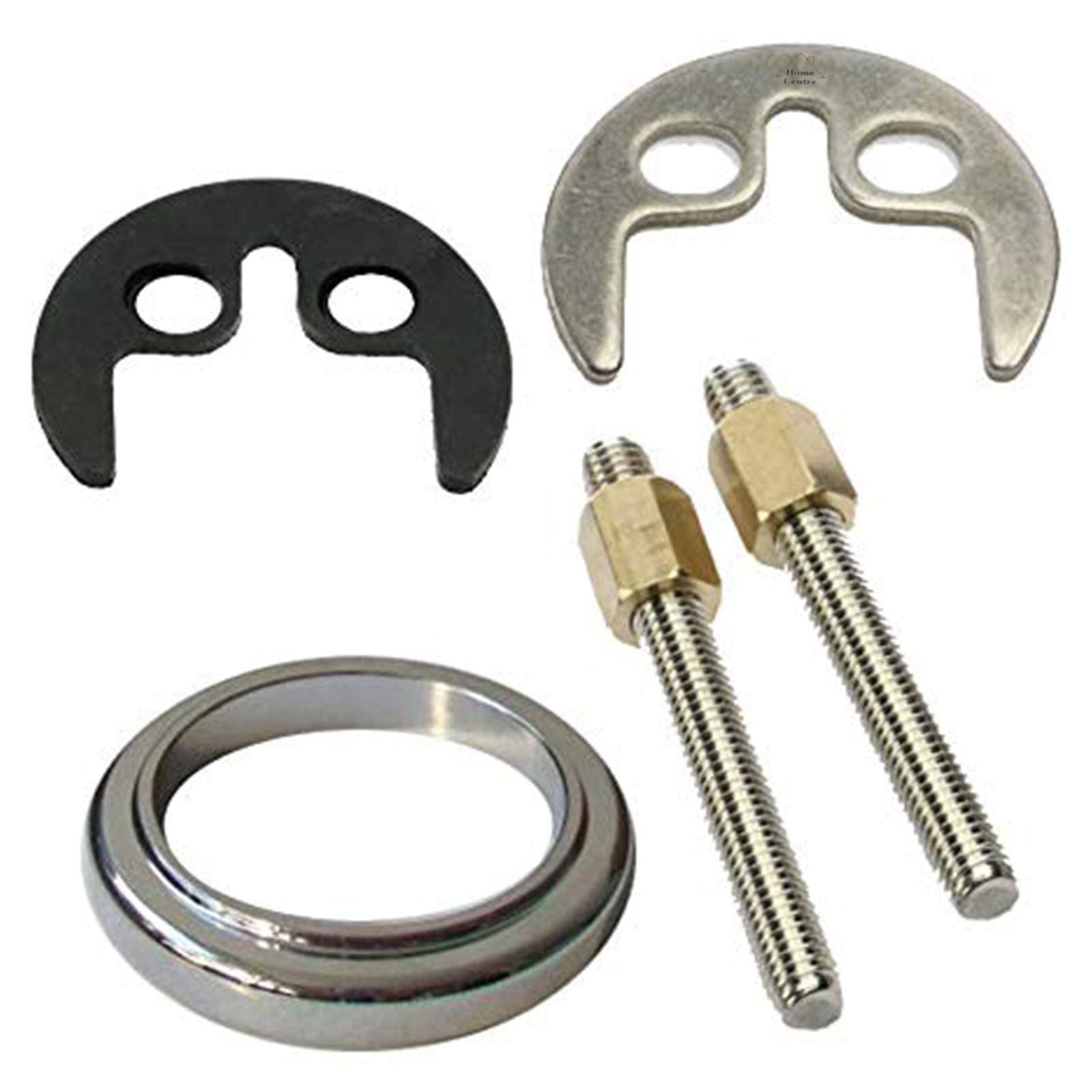 Home Centre Mono Basin Tap Fixing Set Mounting Kit 2 Holes Bracket Bolt Sink Kitchen Bath Two Bolts Set