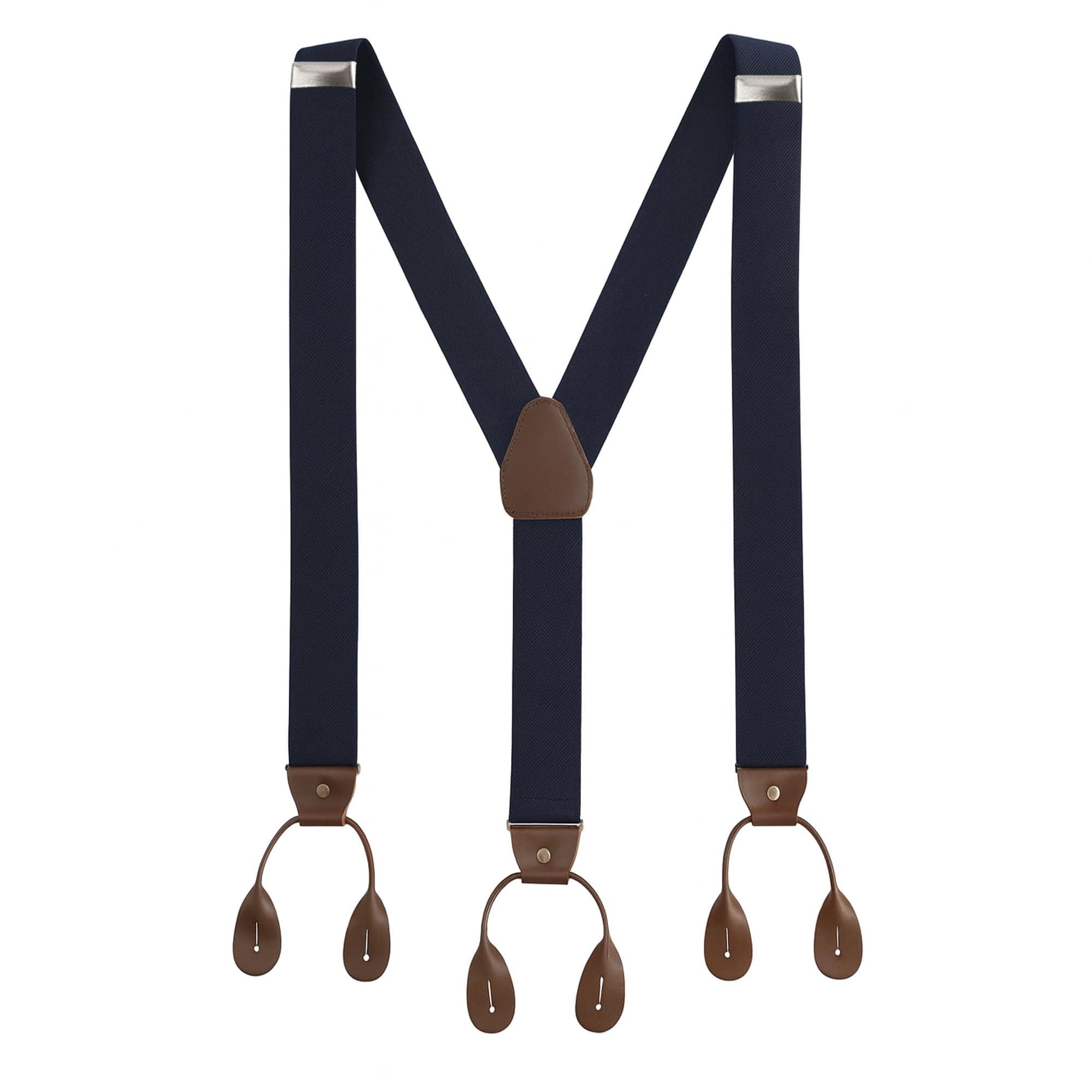 25mm Men's Suspender Braces - Y Back Elasticated Adjustable Suspenders Button Hole Braces - Fashion Accessory for Parties, Weddings, Casual, Formal Events