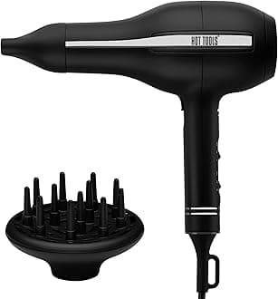 Pro Artist Black Gold Hair Dryer - Fast Drying with Even Heating for Less Damage and Dual Voltage, Travel Hair Dryer - 2000 Watts