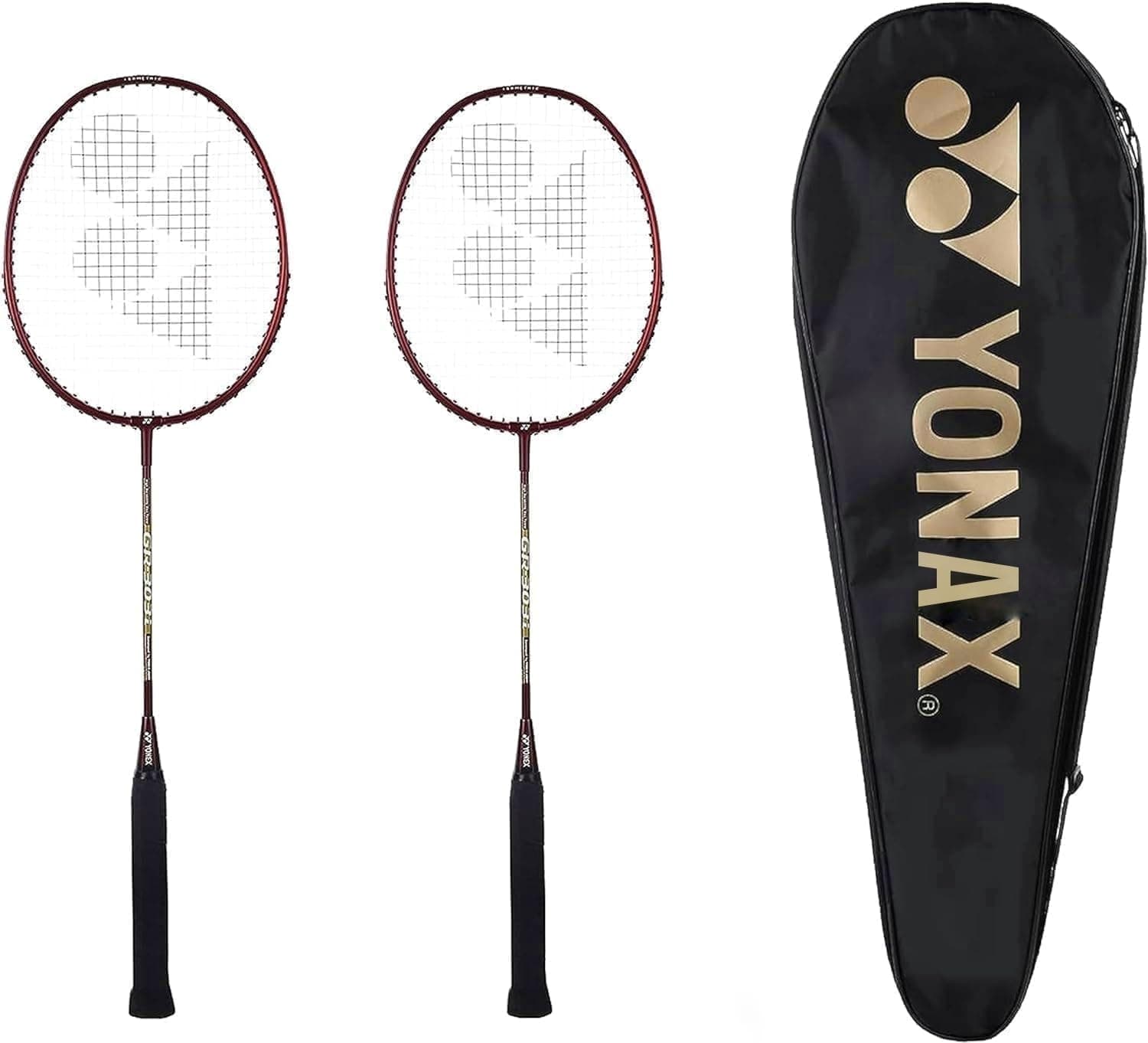 Badminton Racket - Set of 2 Carbon Professiona Premium Lightweight with High-Durability Racket Perfect for Competitive P Racquet with Full Cover.