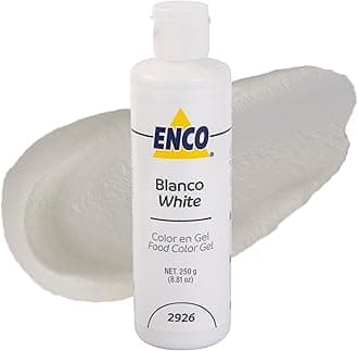 ENCO Food Coloring Gel White 8.8 oz (250g) Concentrated, Vegan