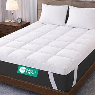 ACRALI HOME Thick Mattress Topper Double Bed (4 Inch/10 cm) Extra Deep Hotel Quality Breathable Bed Topper Quilted Luxury Comfort with Elasticated Straps