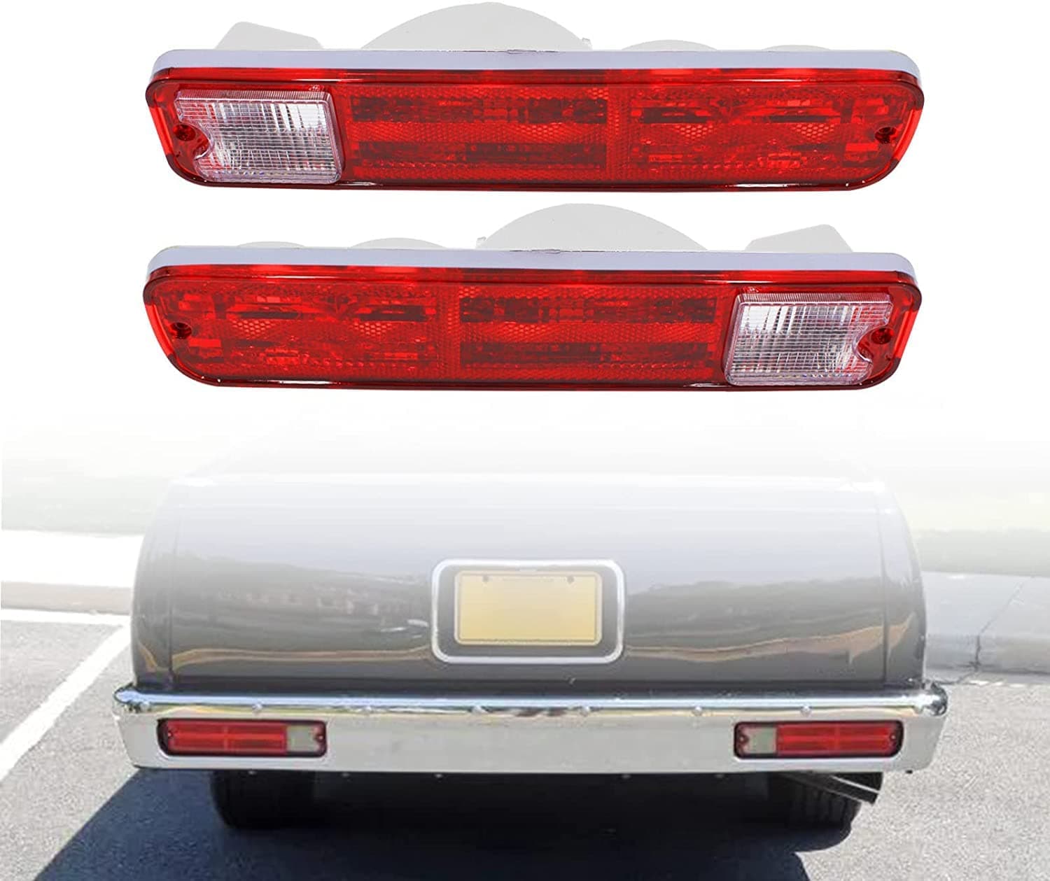 LAFORMO Rear Tail Light Assembly Replacement for 1979-1987 Chevy El Camino Malibu GMC Caballero (Pair)