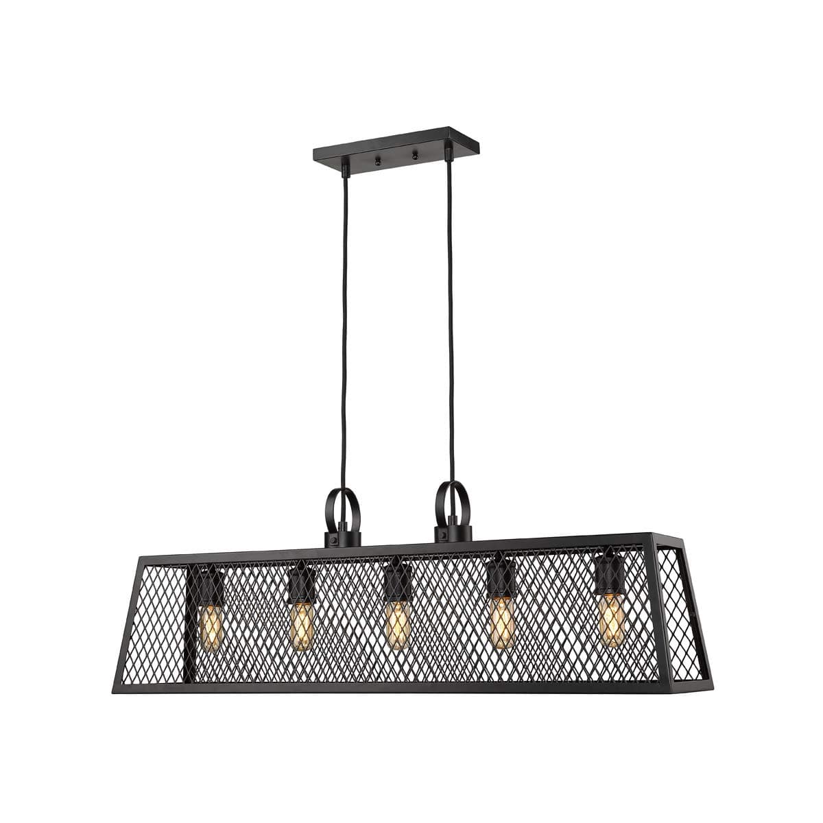 Golden Lighting 3239-LP BLK Abbott Linear Pendant, Black