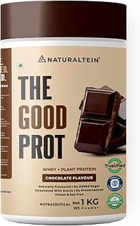 NATURALTEINThe Good Prot Protein, (Naturally flavored, Non GMO, No Artificial Sweeteners, Banned Substances Free) (Chocolate)