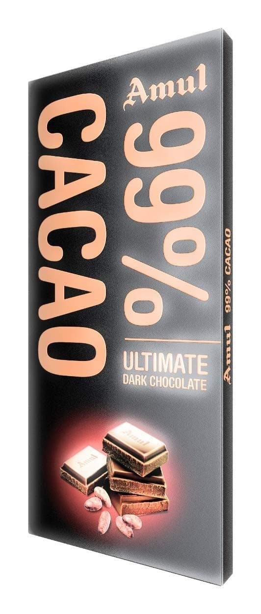 Amul 99% Cocoa Chocolate, 125 g