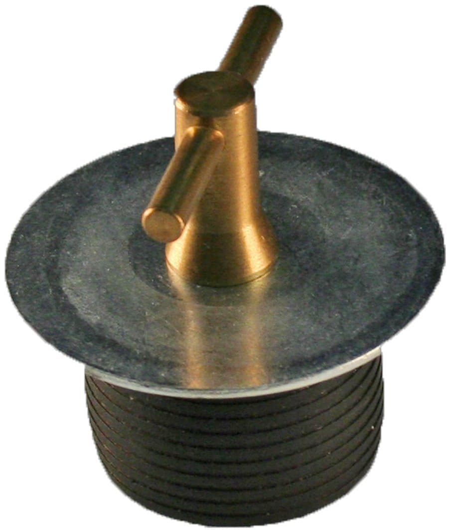 52005 Turn-Tite Expandable Neoprene Rubber Plug with Brass Handle and Zinc Plated Steel Hardware, 2" x 1-5/16"