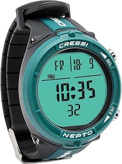 – CRESSI Nepto Watch Computer Green - Freediving Watch/Computer, Green, One Size, Unisex Adult