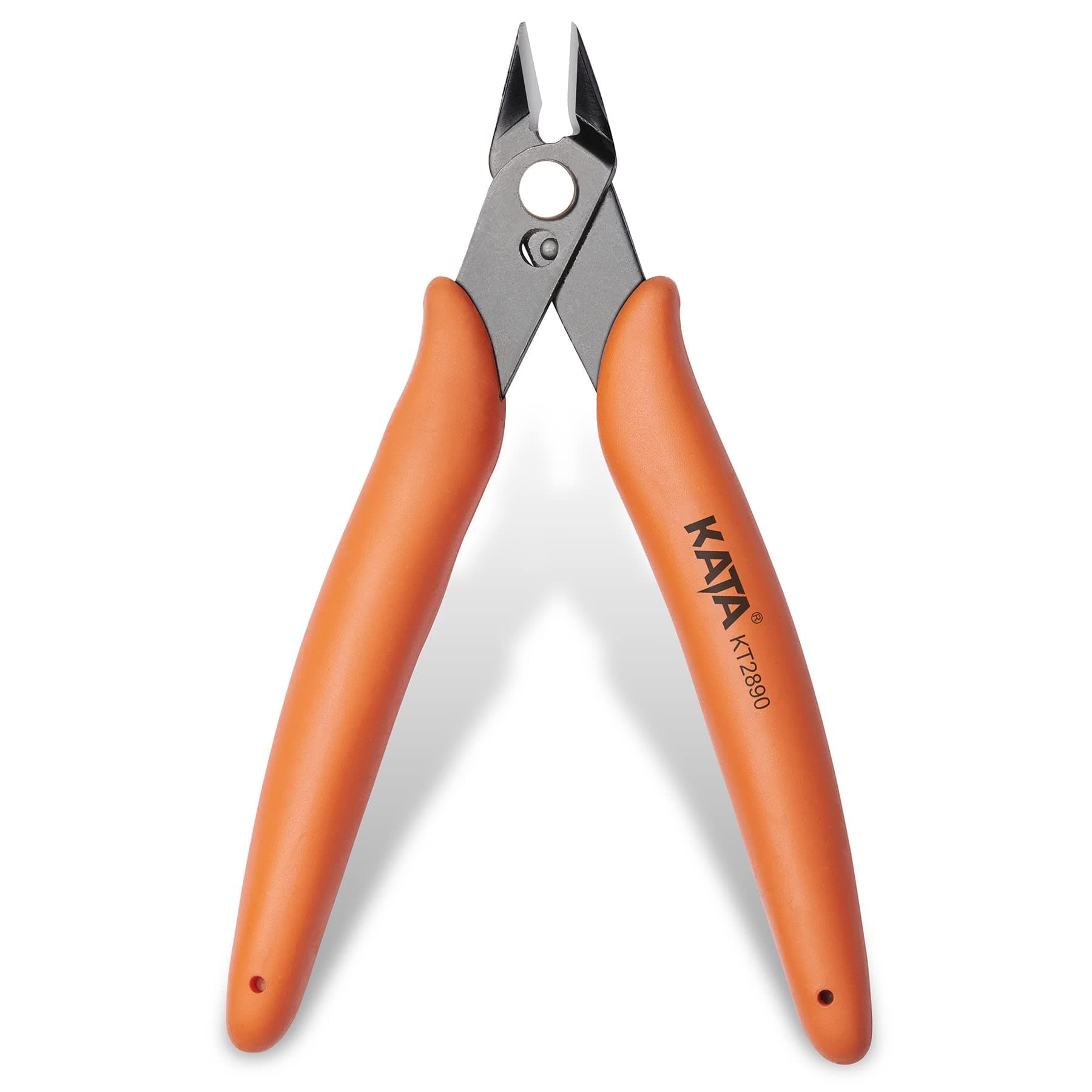 5 Inch Wire Cutters, Mini Flush Cut Wire Cutter Pliers, Precision Micro Cutter Flush Cutter for Electronics, Model, Jewelry, Model Kits, Orange