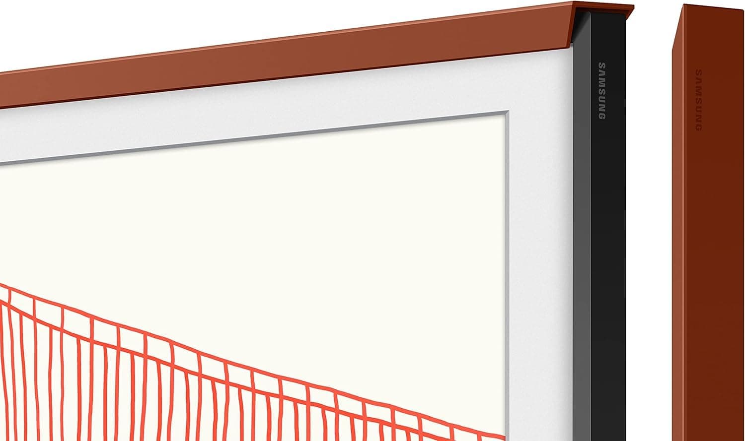 SAMSUNG 55-inch The Frame Customizable - Beveled Brick Red (VG-SCFA55TRCZA, 2021 Model)