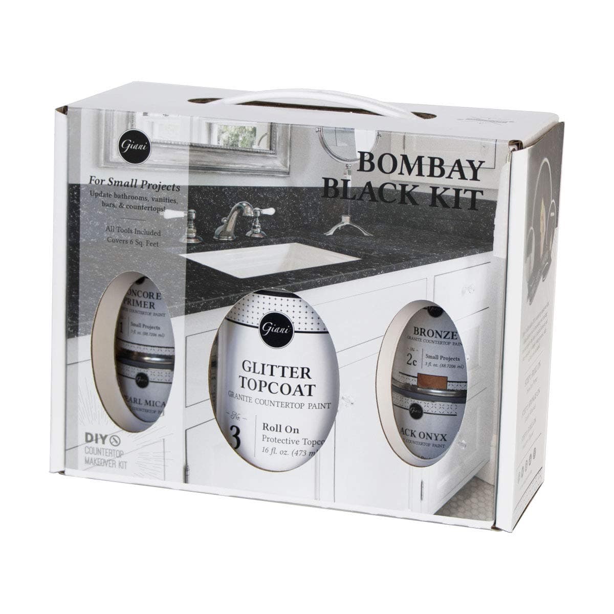 Giani Granite Small Project Paint Kit, Bombay Black