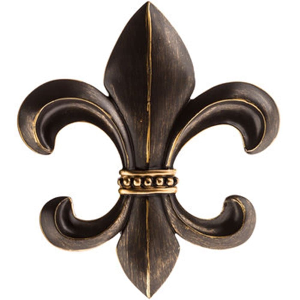 Beautiful Bronze Fleur De Lis Decorative Wall Home Decor ~ 12" x 10"