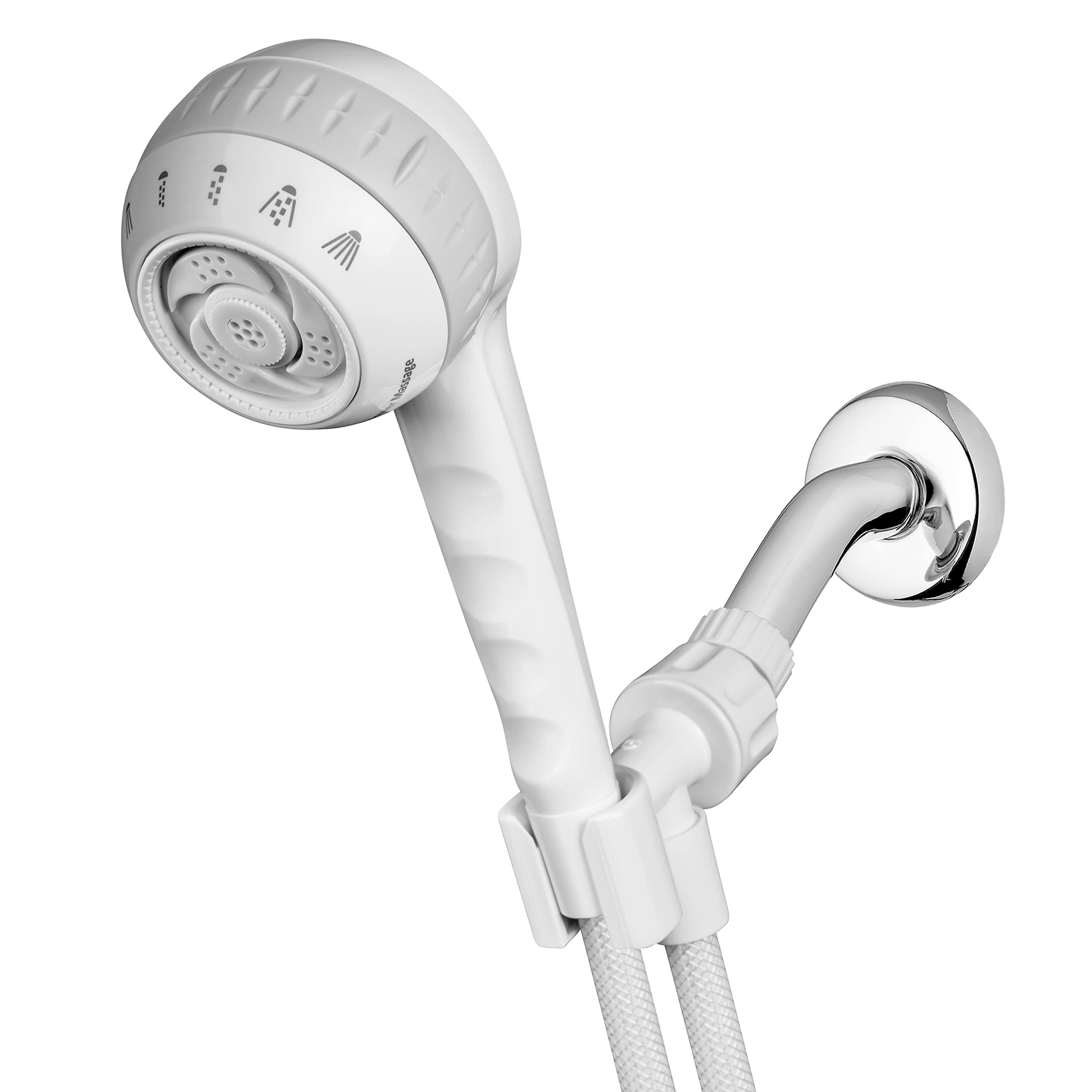 Original Massage Shower Head Handheld Spray and PowerSpray 1.8 GPM, White, SM-651E