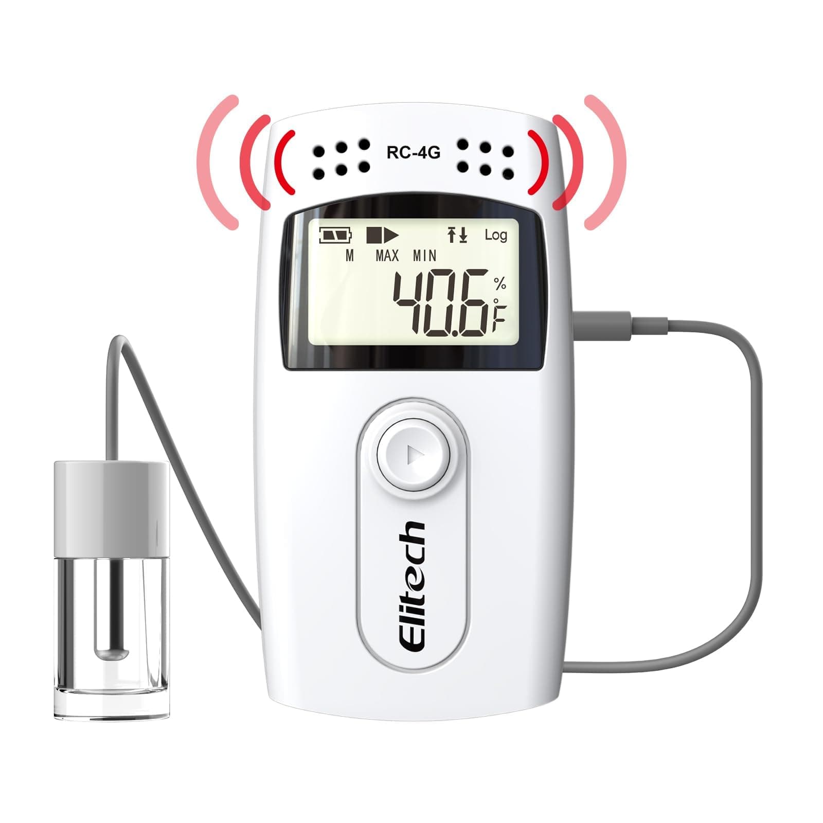 ElitechDigital Temperature Data Logger Recorder with Glycol Bottle Medical Refrigerator Monitor, RC-4G