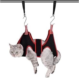 ATO-DJCX Cat Grooming Hammock Harness for Small Dogs,Pet Hammock Restraint Bag,Dog Grooming Sling for Trimming Nail and Ear/Eye Care(XS Size,6.5")