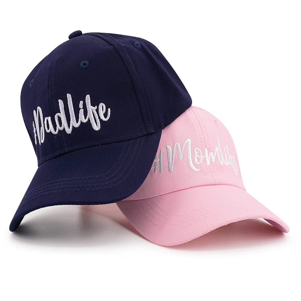 PopCrew™ Mom & Dad Hat | Funny Embroidered Adjustable Baseball Cap Gift for Couples Parents