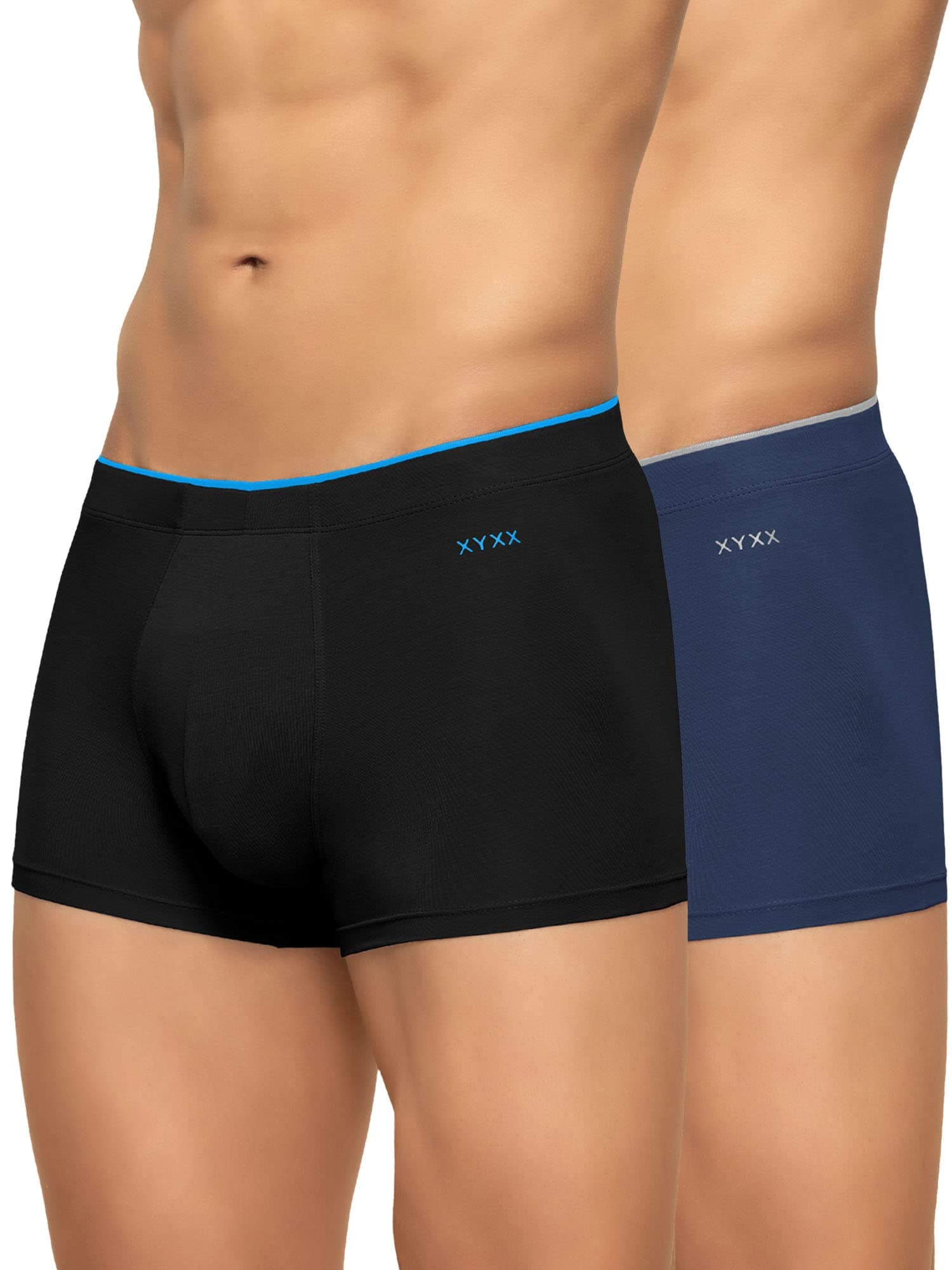 Men's Uno Micromodal Solid Antimicrobial Trunks | Underwear for Men (Pack of 2)