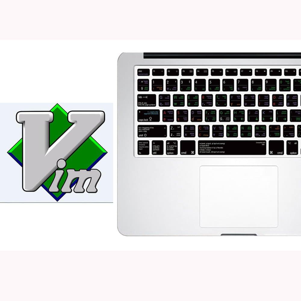 VIM / VI Functional Hot key Shortcut Rubber Keyboard Skin Cover For Macbook Pro Air Retina 13 15 17 and Wireless Bluetooth Keyboard MC184LL/B