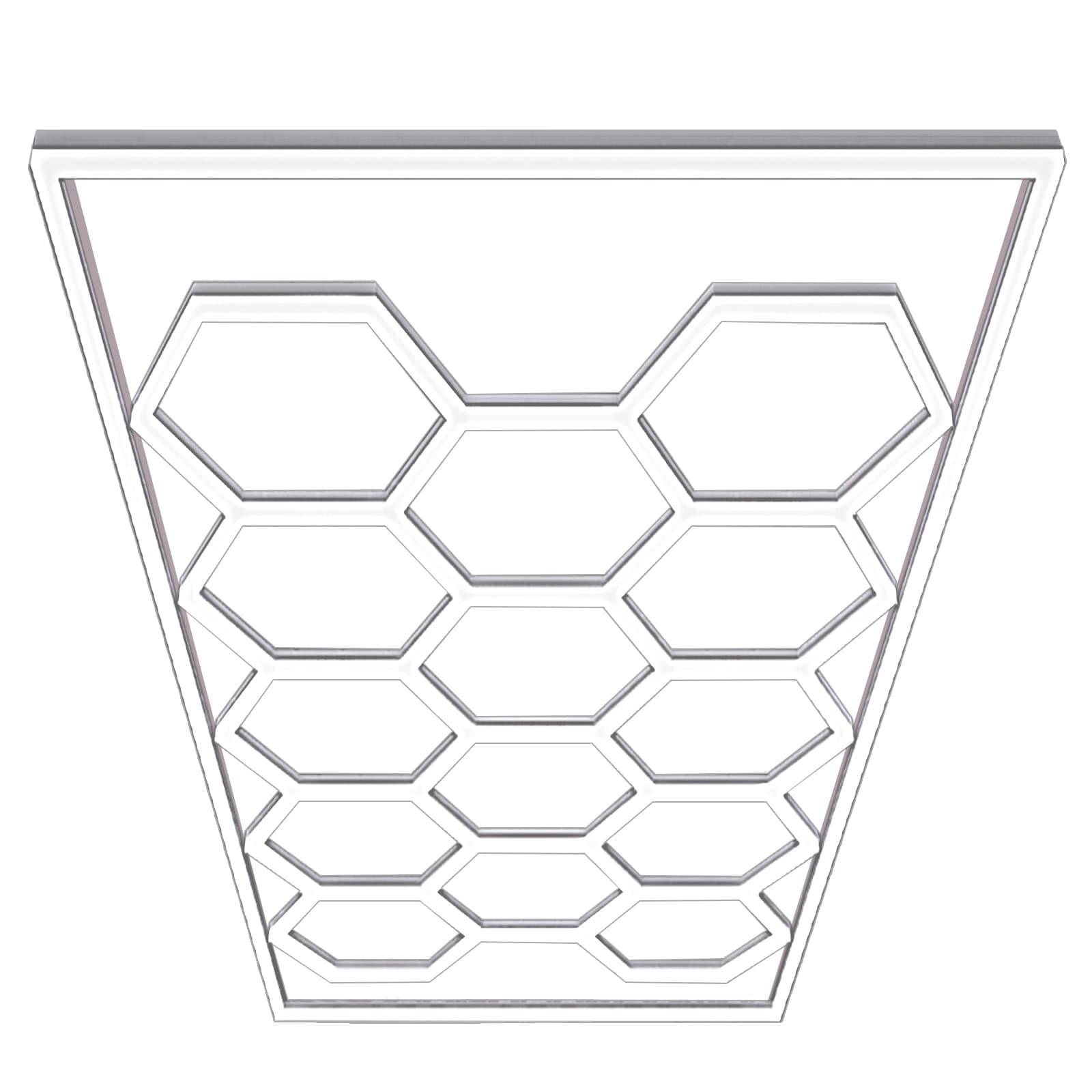 Hexagonal Grid Led Light for Auto Detailing Shop/Garage/Workshop IP54 2 Year Warranty 15.88 fts x 7.98 fts AC 100-240V