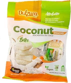 Coconut Snacks - Light and Flaky Coconut Treats - 3.4 oz (Pack of 1)