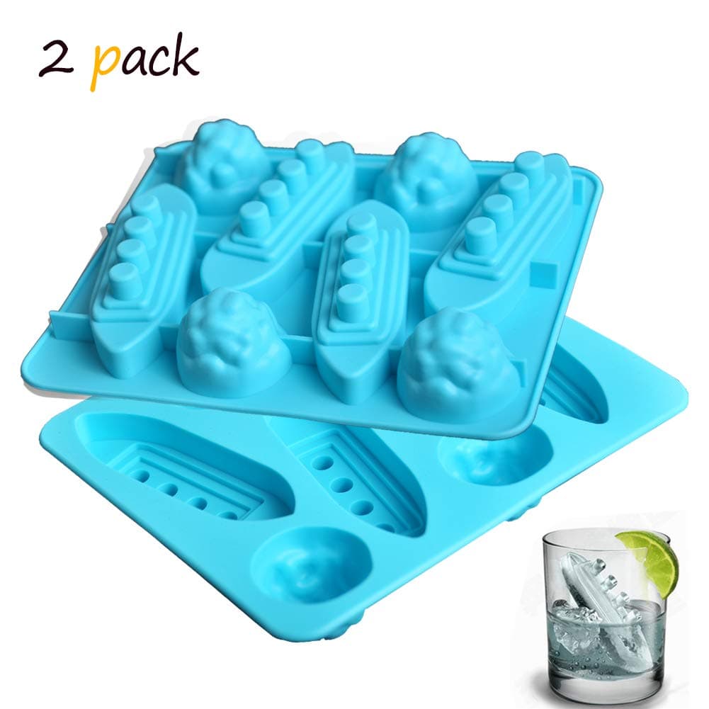 Inasmile 2 Pcs 3D Espeed Ice Cube Tray, Food Grade Flexible Silicone Ice Cube Maker in Shapes,Perfect for Whiskey, Cocktail and Any Drink (Ship)