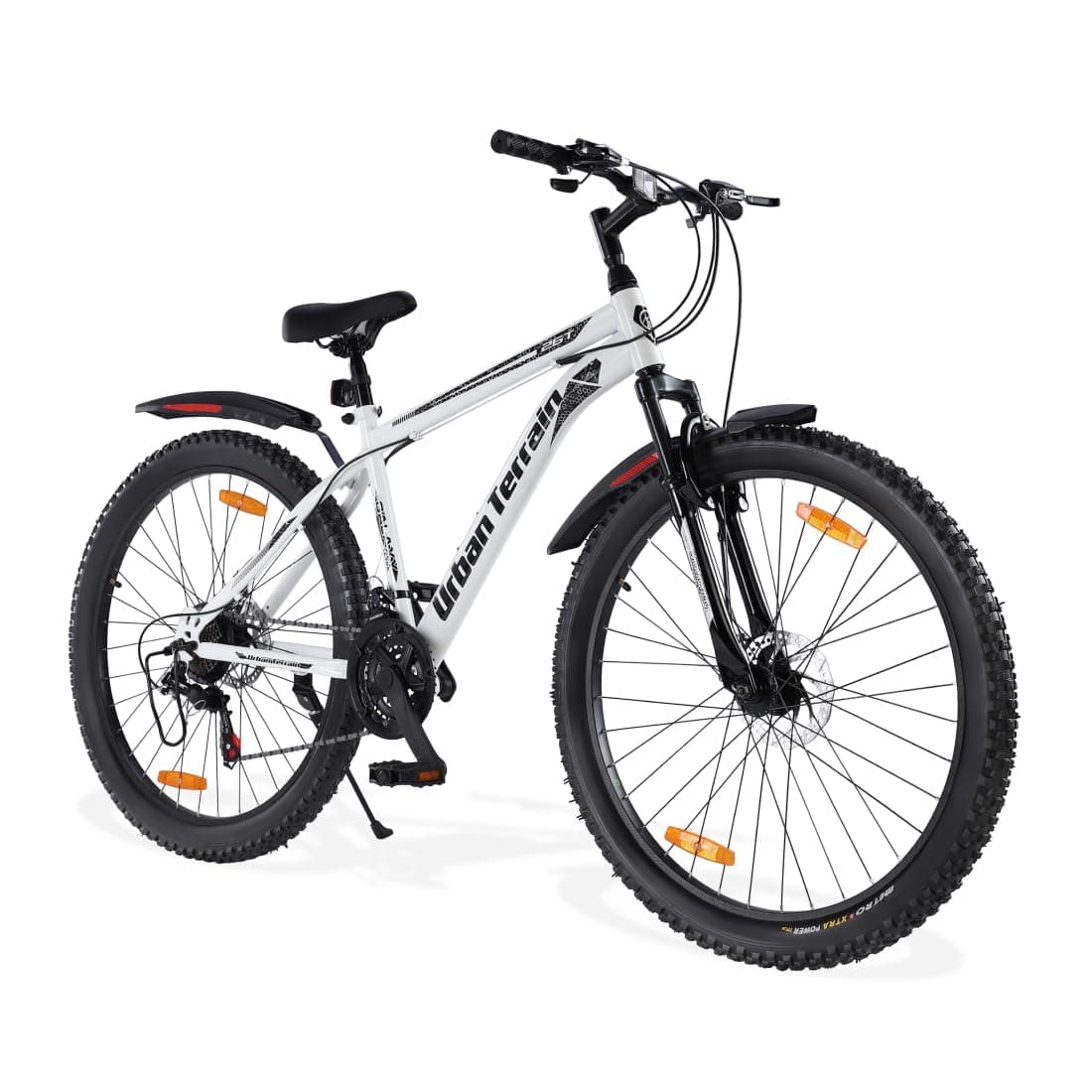Urban Terrain Galaxy Ultra Multispeed High Performance Mountain Cycles for Men with Front Suspension and Dual Disc Brake MTB Bike 26T (21 Speed, White)