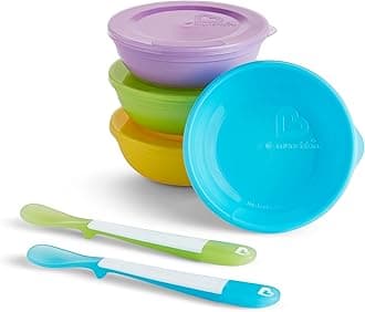 Love-a-Bowls™ 10 Piece Baby Feeding Set, Includes Bowls with Lids and Spoons, Multicolor