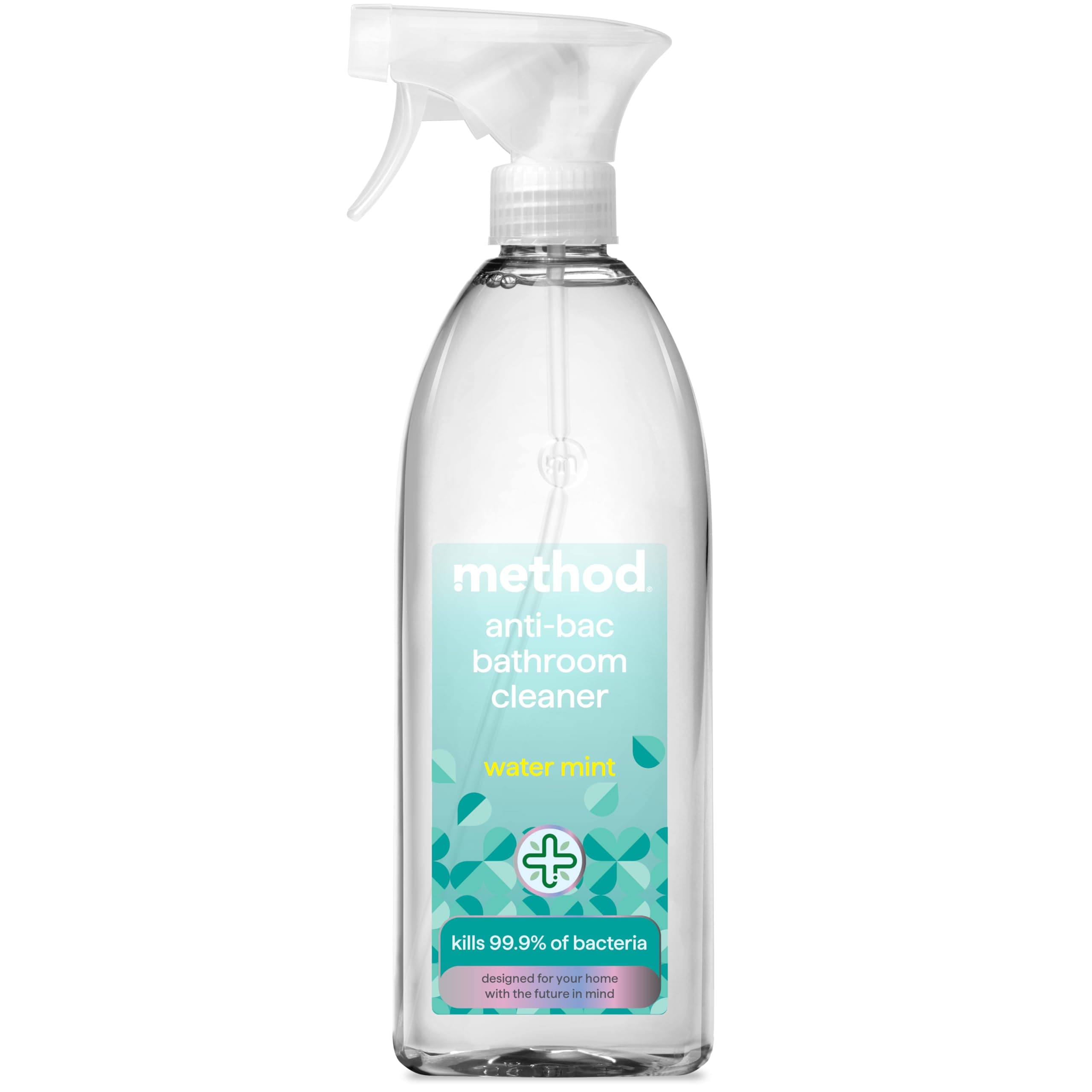 Method Antibacterial Spray Refill, Bathroom Cleaner, Powerful Formula Kills 99.9% of Bacteria, Water Mint Scent, Pack of 1, 1 x 828 ml