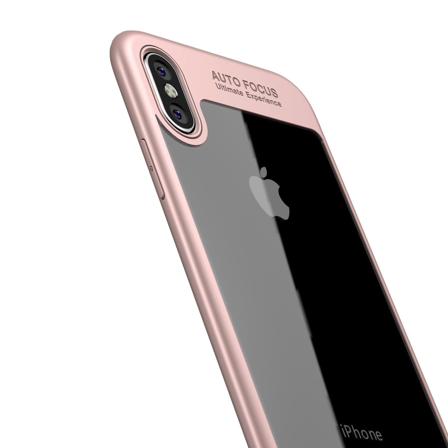 iPhone X Case,iPhone Ten Case iPhone X Cover ,Shockproof Hybrid Slim Brushed Carbon Fiber TPU Soft Case Cover For iPhone X -Type C/Pink