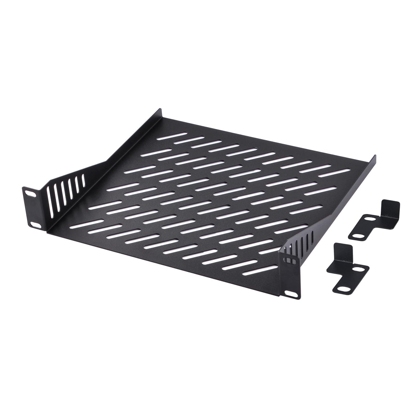 1U Server Rack Shelf, 10-inch 200mm Depth Universal Rack Mount Shelf, Vented Cantilever Tray for 10 inch Server & Network Cabinets and DeskPi RackMate T1/T0