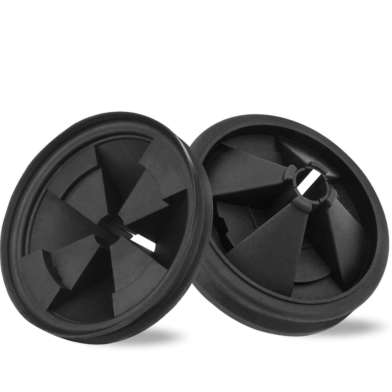 Garbage Disposal Splash Guard, 2 Pack Upgraded EPDM Rubber 3 3/8" for InSinkErator Evolution Series QCB-AM Kitchen Sink Baffle Drain Cover Removable Quiet Collar Insert Parts