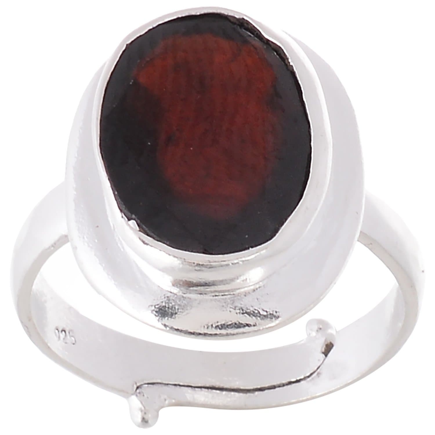 Astrology Paradise 6.25ct. Silver Hessonite Ring