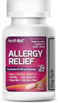 HealthA2Z Allergy Relief, Fexofenadine HCI 180mg
