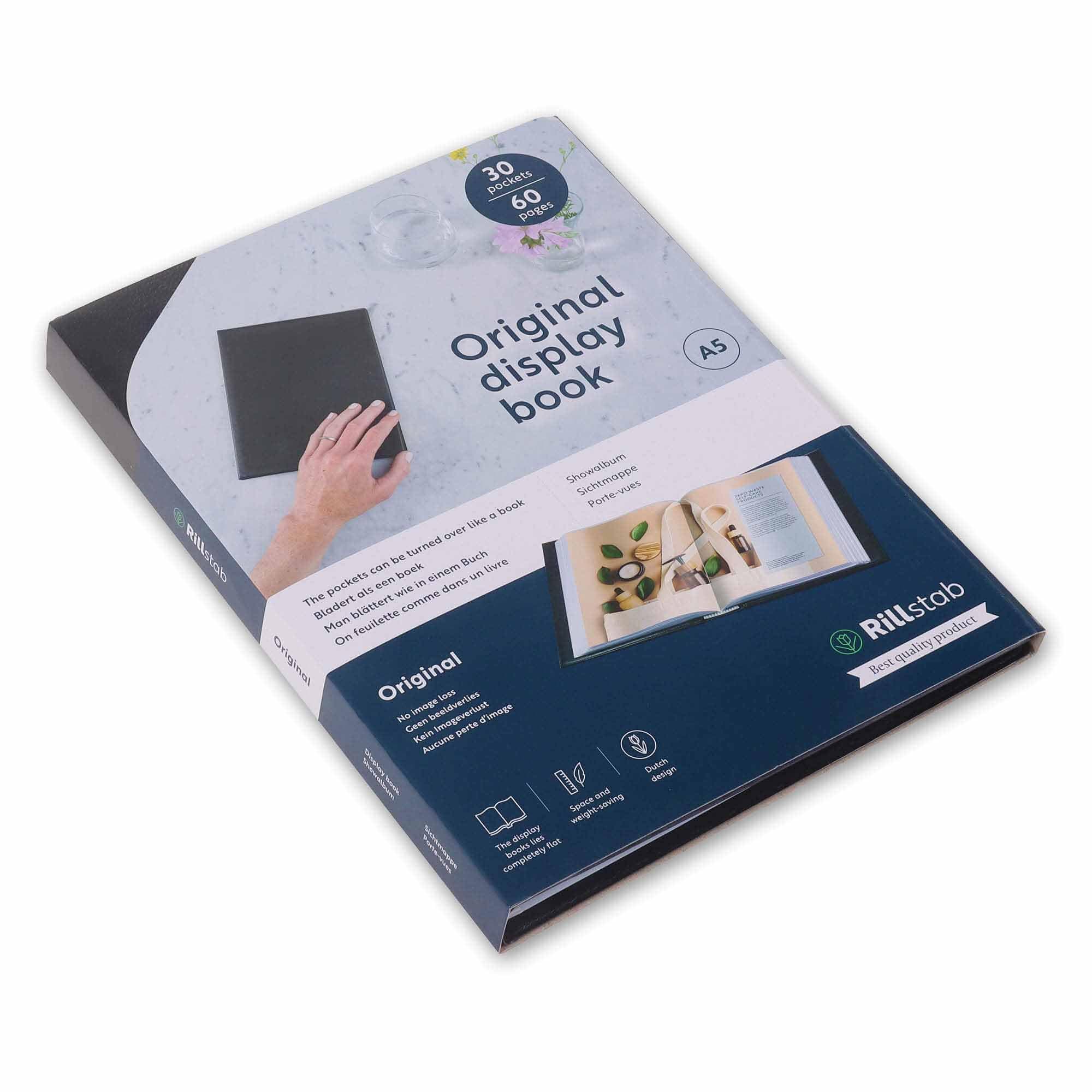 99534 A5 Original Display Book with 30 Pockets - Black