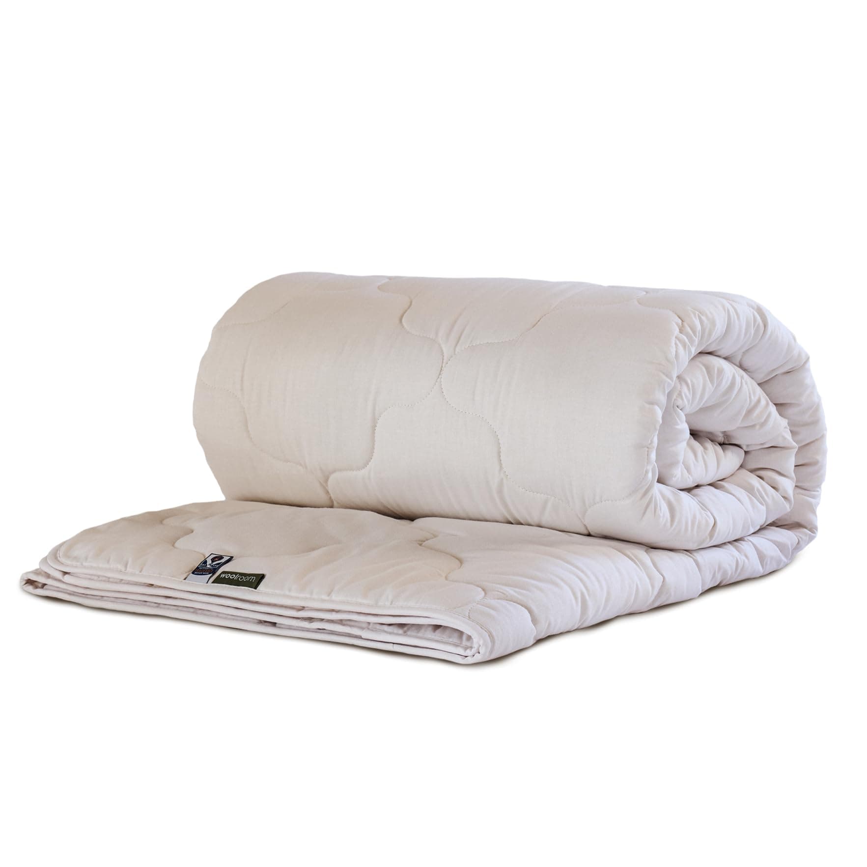 WOOLROOM Classic British Wool Duvet Double 7-10 Tog, All Season - Natural Traceable Certified Anti Allergy Heat Regulating Bed Bug Resistant - W200 x L200cm