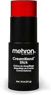 Mehron Makeup CreamBlend Stick | Face Paint, Body Paint, & Foundation Cream Makeup | Body Paint Stick .75 oz (21 g) (Red)