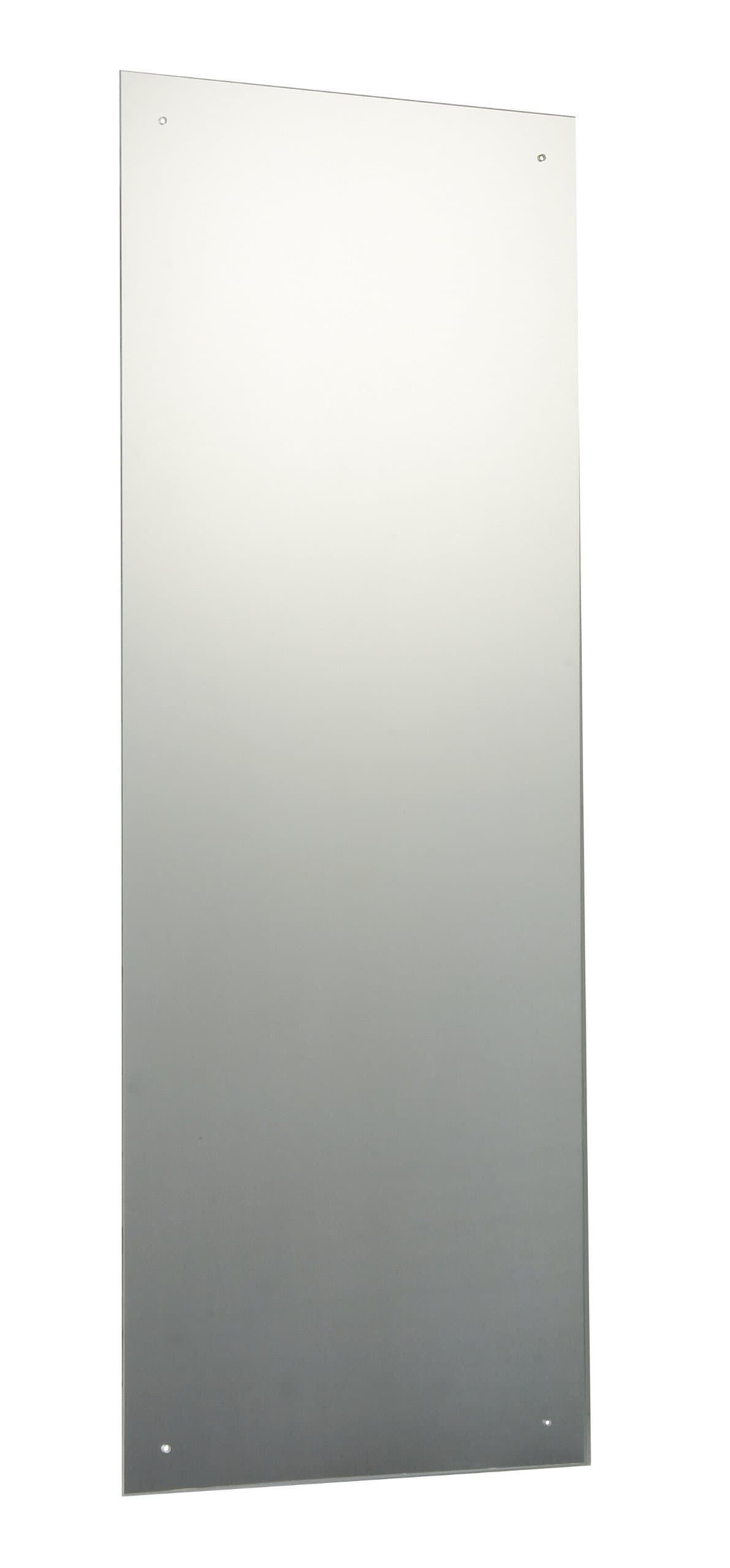 Reflex Sales 120 x 60cm Rectangle Unframed Frameless Bathroom Mirror with Pre-Drilled Holes and Chrome Cap Wall Hanging Fixing Kit Hardware