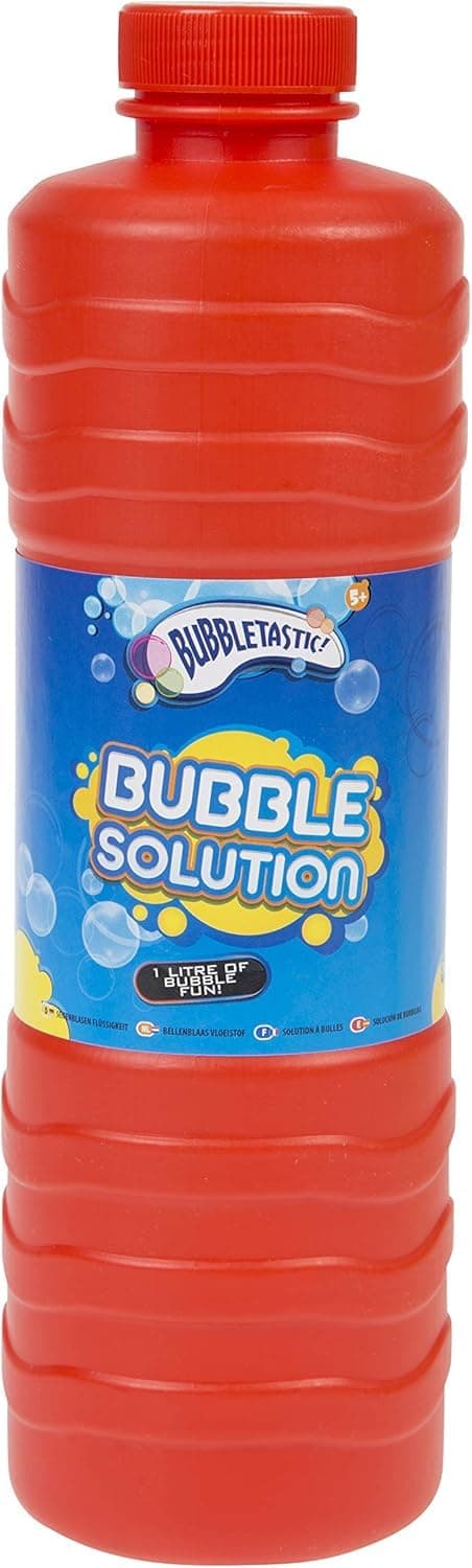 GrafixPremium Bubble Solution - 1 Litre of Bubble Mixture with Wand for Bubble Machines - Giant Garden Games Essential for Kids - Outdoor Games Bubbles for Kids