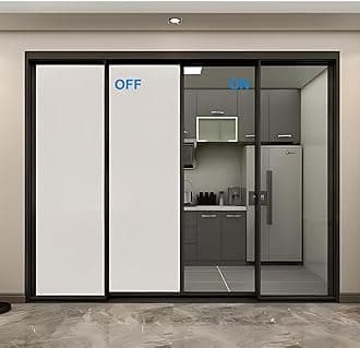 (27.5" x 78.5") Window Privacy Film | PDLC Switchable, Window Film | Smart Film for Windows and Home Office Window | Adhesive Privacy Film | Heat Insulation UV Blocking - Clear to Opaque