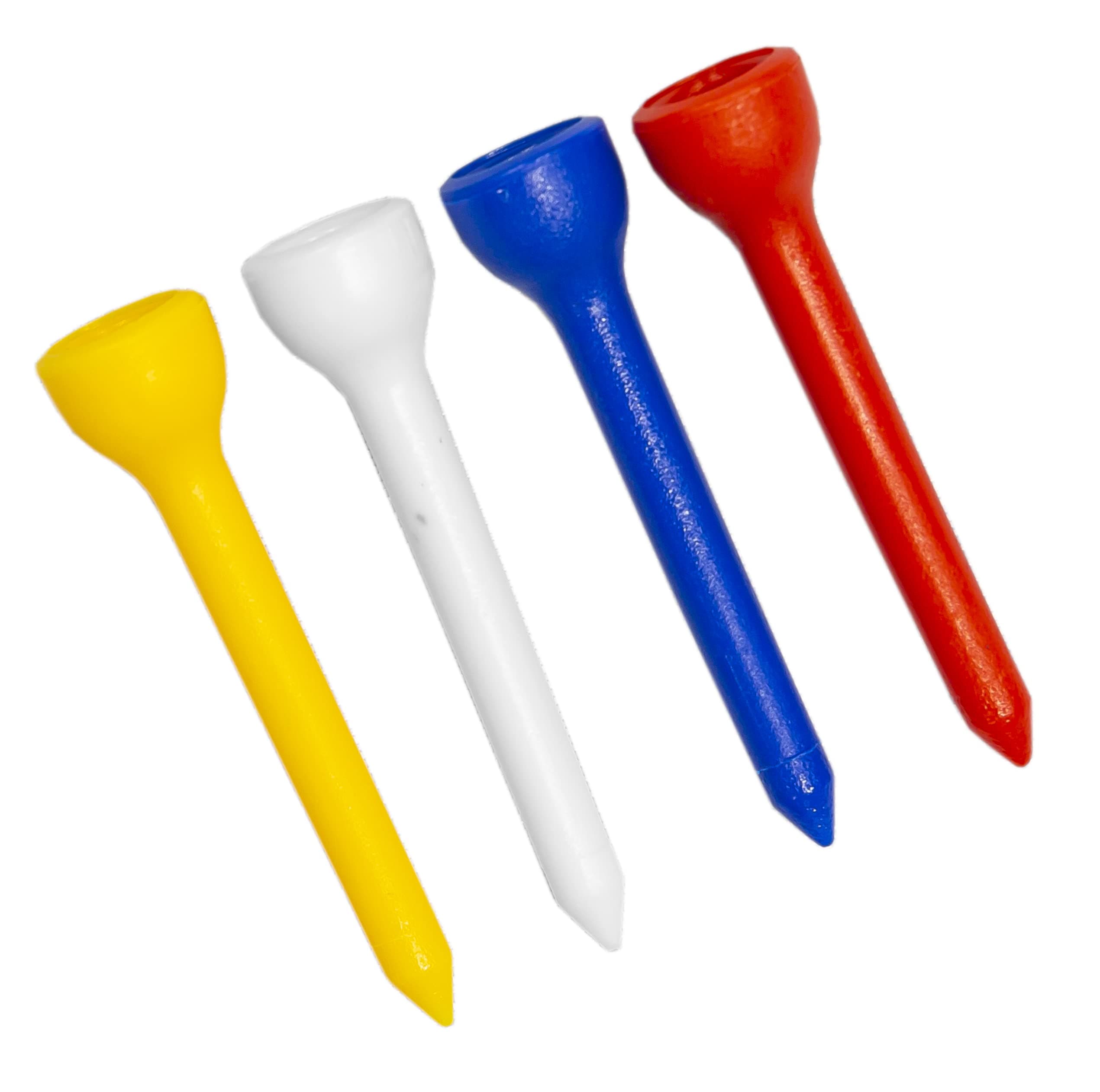 t Long Plastic Golf Tees 50MM PACKS (20 PCS)