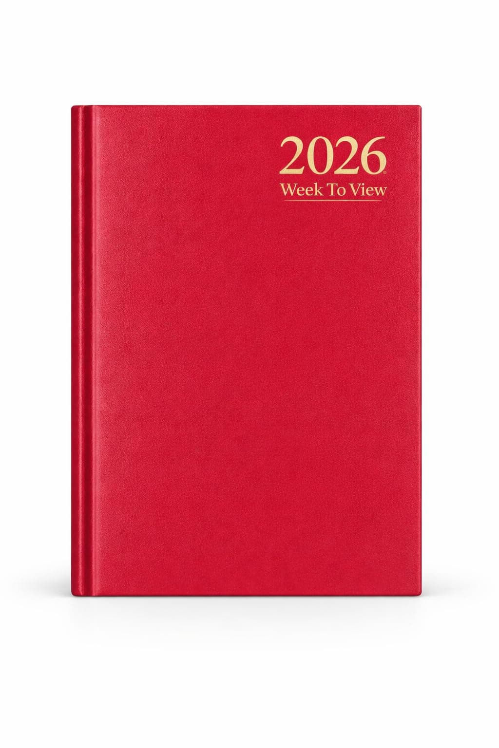 2026 A5 Week-to-View Diary by 1ABOVE – Casebound Hardback Weekly Planner with 60gsm Paper – Compact Organizer for Home, Office & Everyday Use (Red)