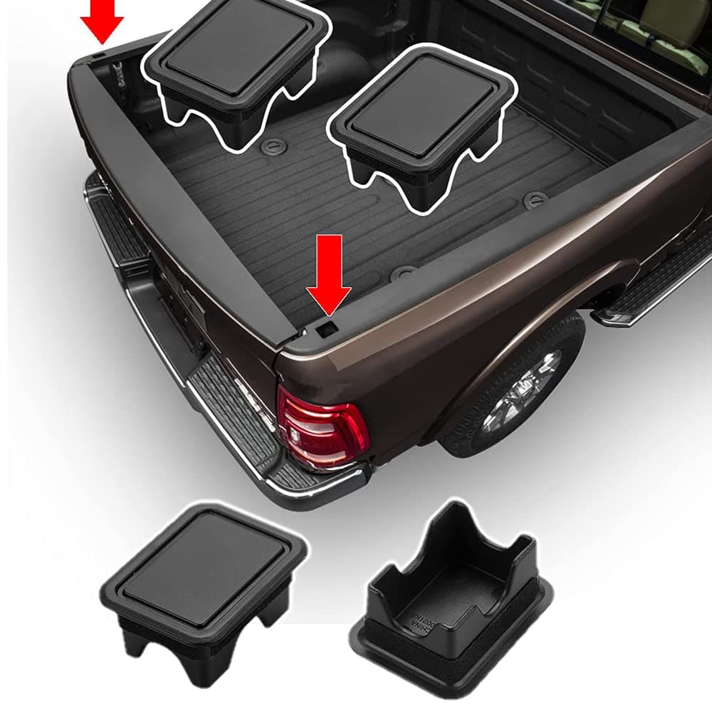 Ram 1500 Stake Pocket Covers, Bed Rail Stake Compatible with Dodge Ram 2019 2020 2021(Set of 2)