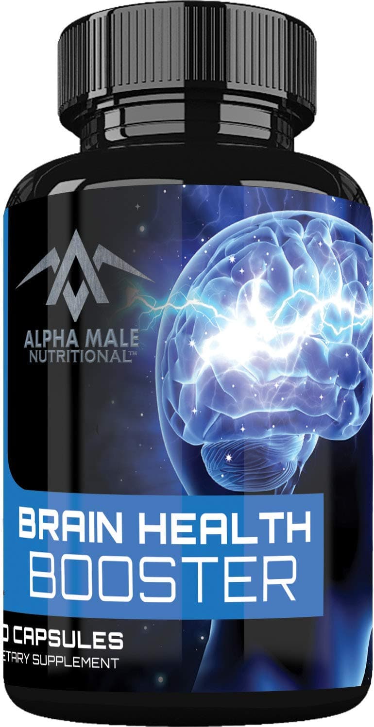 Alpha Male Extra Strength Brain Booster for More Focus, Boost Energy, Better Memory & Clarity - Best Brain Supplement available with Ginkgo Biloba.