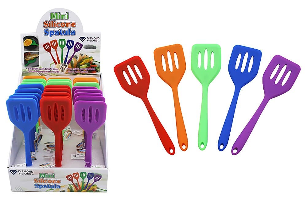 Diamond Vision11-1838 Mini Silicone Spatula Turner MultiPack in Assorted Colors (2 Spatulas)
